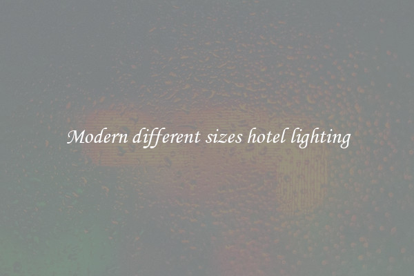 Modern different sizes hotel lighting