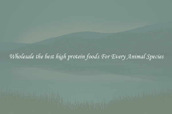 Wholesale the best high protein foods For Every Animal Species