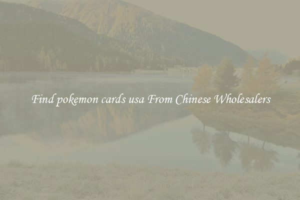 Find pokemon cards usa From Chinese Wholesalers