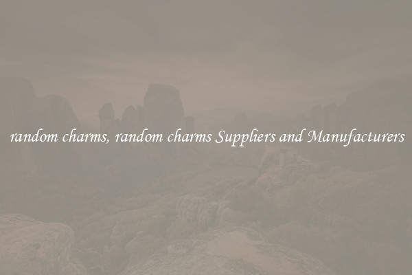 random charms, random charms Suppliers and Manufacturers