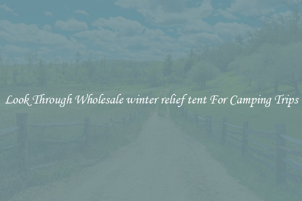 Look Through Wholesale winter relief tent For Camping Trips