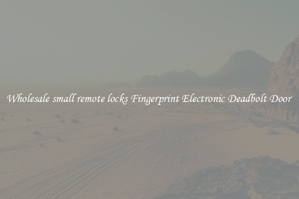 Wholesale small remote locks Fingerprint Electronic Deadbolt Door 