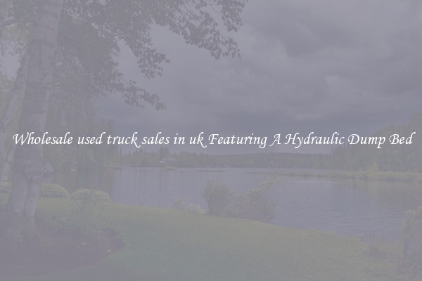 Wholesale used truck sales in uk Featuring A Hydraulic Dump Bed