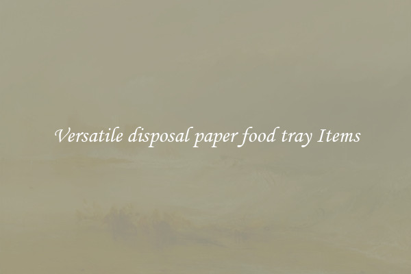 Versatile disposal paper food tray Items