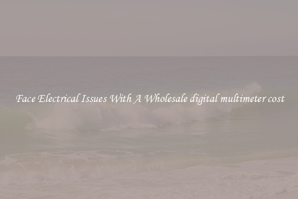 Face Electrical Issues With A Wholesale digital multimeter cost