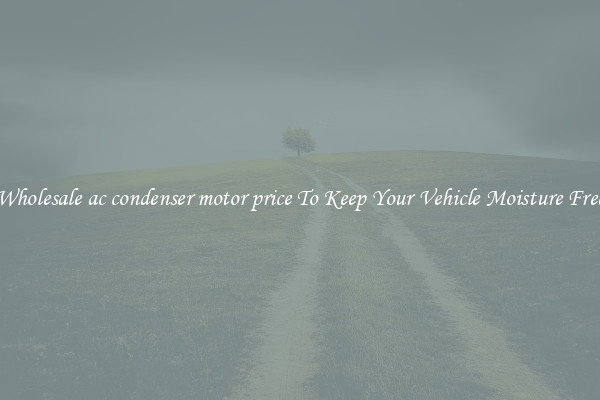 Wholesale ac condenser motor price To Keep Your Vehicle Moisture Free
