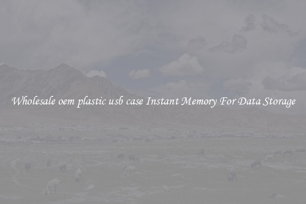 Wholesale oem plastic usb case Instant Memory For Data Storage