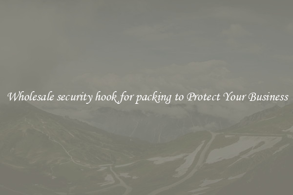 Wholesale security hook for packing to Protect Your Business