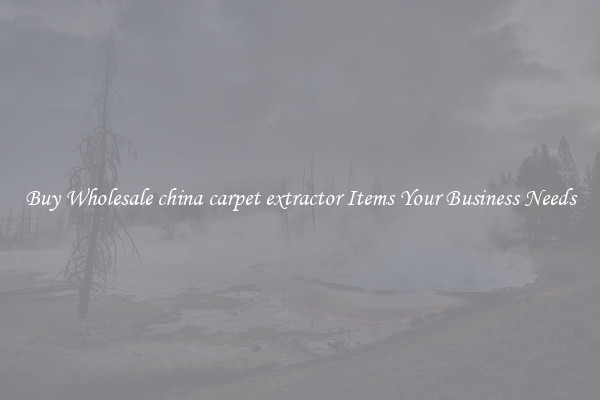Buy Wholesale china carpet extractor Items Your Business Needs
